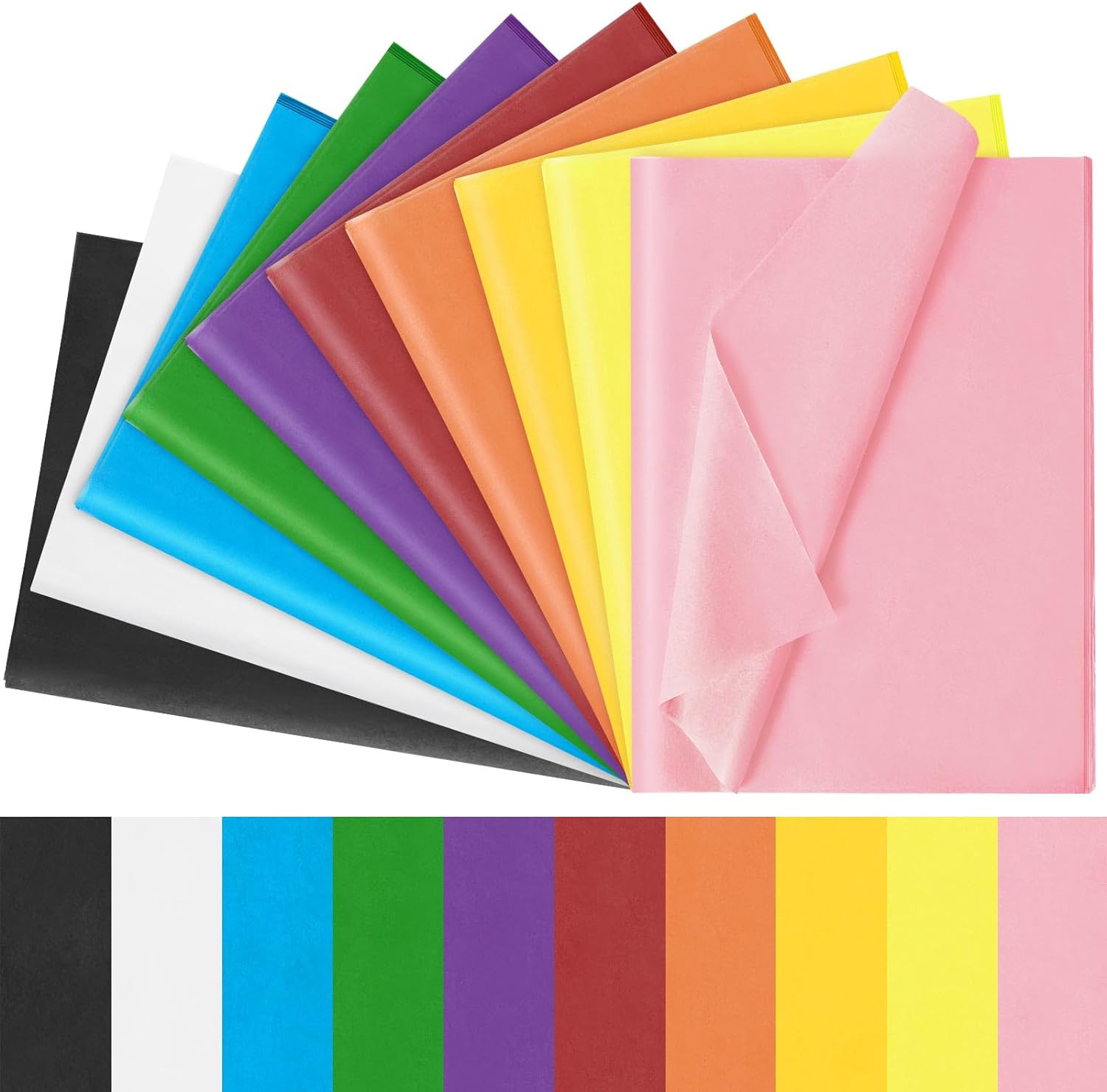 Flower Wrap Kraft - 10Pcs 50*66cm Color Tissue Paper Flower
