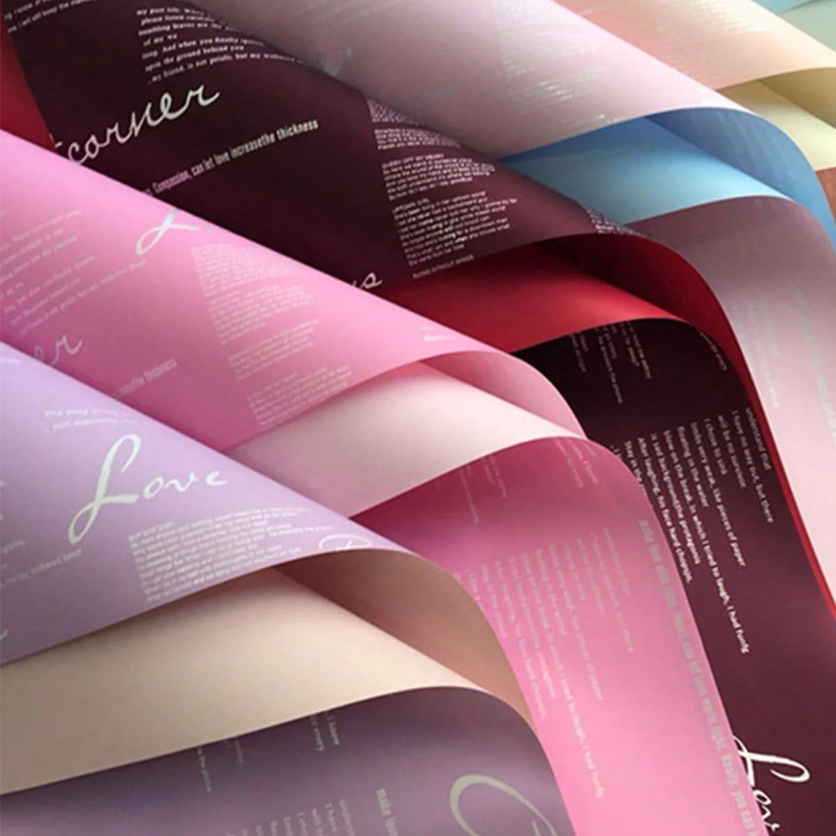 Flower Wrap Kraft - 20PCS Waterproof Two-Tone Elegant Flower Wrapping