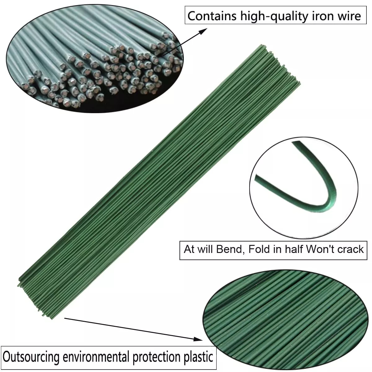50pcs Green Floral Wire Stems  - Wire Stem Florist 评论和价格