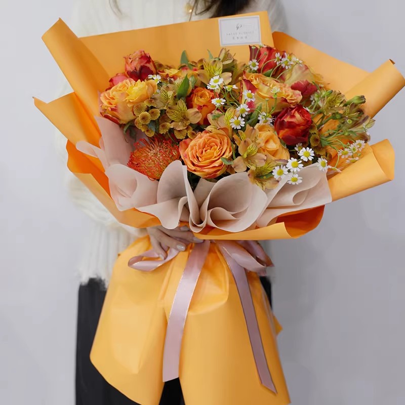 Korean Style Solid Color Paper - Flower Wrap Kraft 评论和价格