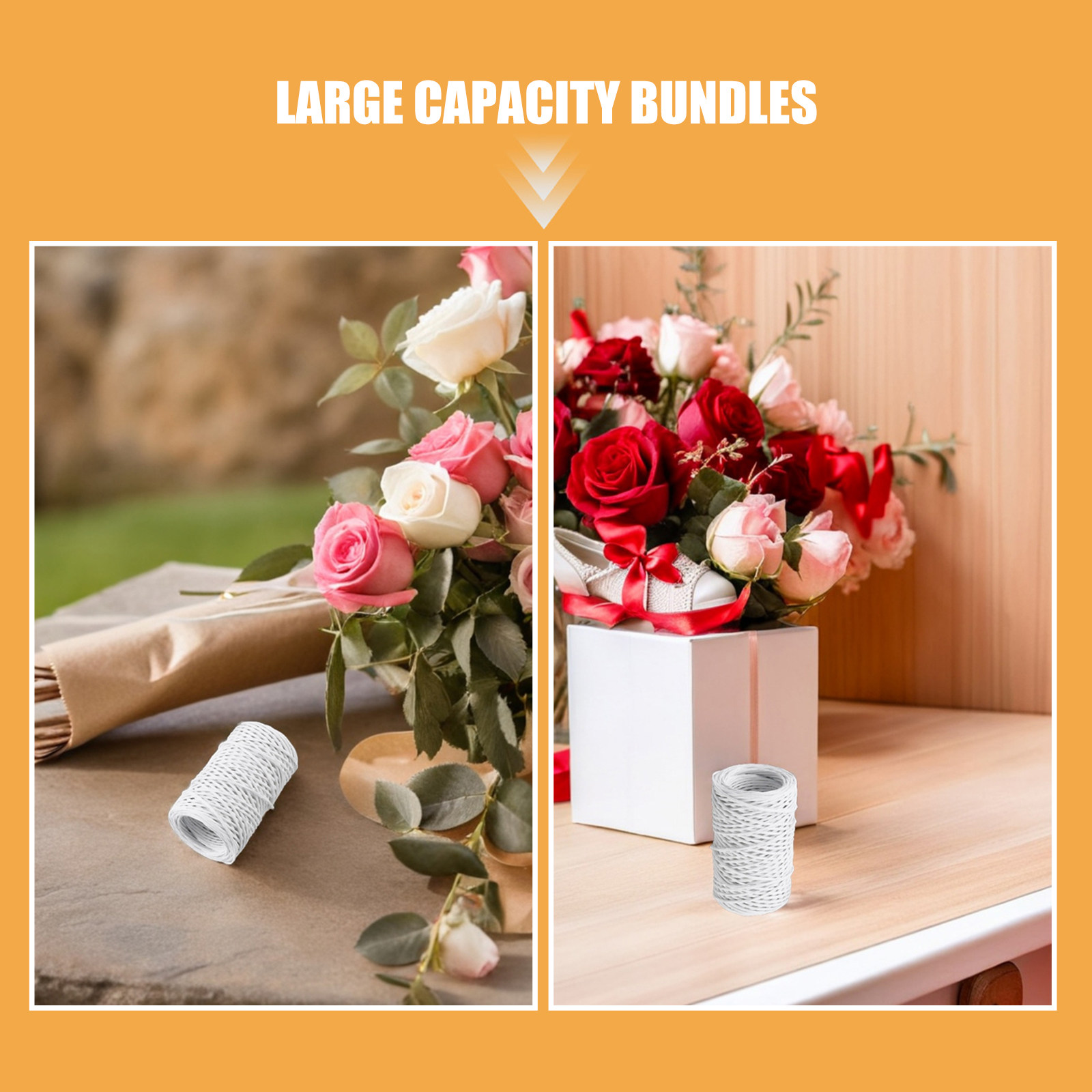 2 Rolls Floral Wire Paper Wrap - Wire Stem Florist 评论和价格