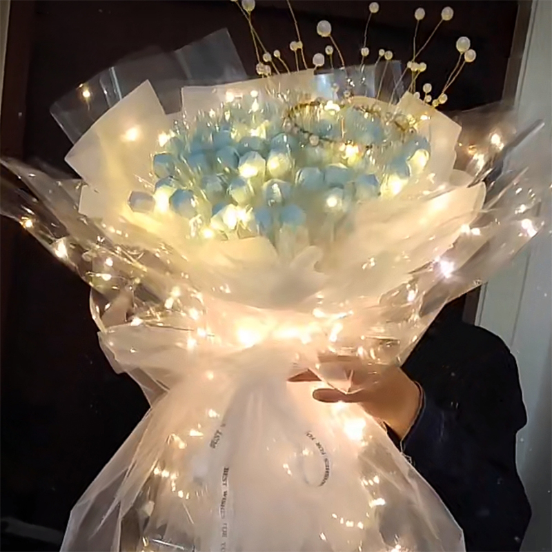 60x60cm LED Luminous Flower Wr - Flower Wrap Kraft 评论和价格