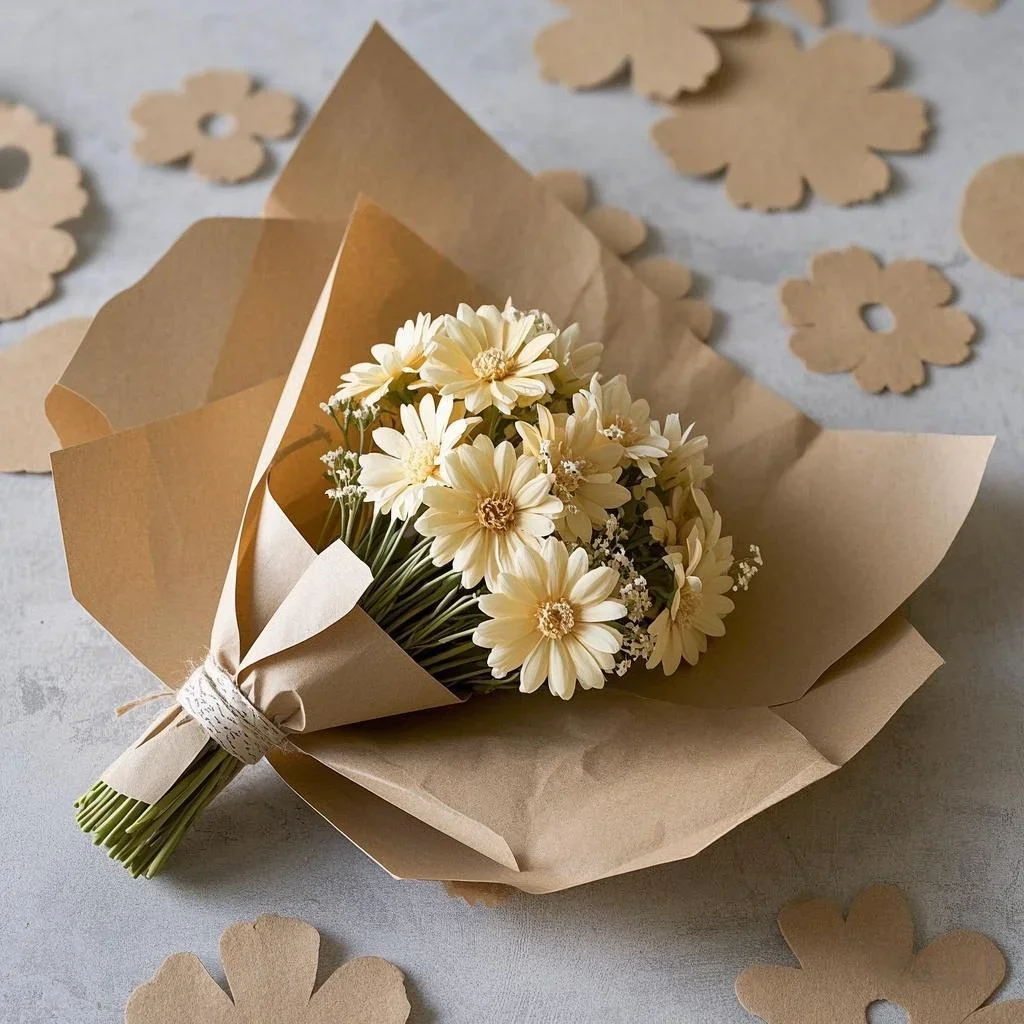YITAPE 30cm*5M Brown Kraft Pap - Flower Wrap Kraft 评论和价格
