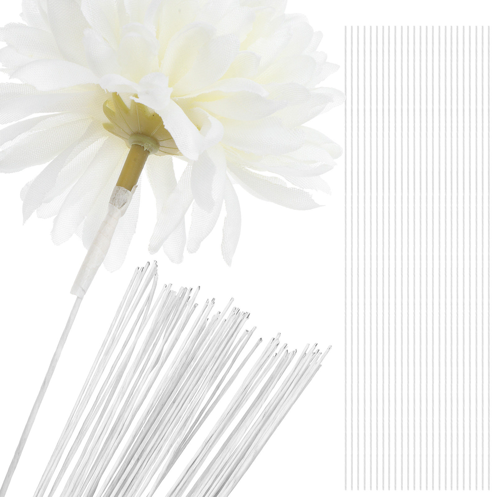 100Pcs Floral Wire Stems Iron  - Wire Stem Florist 评论和价格