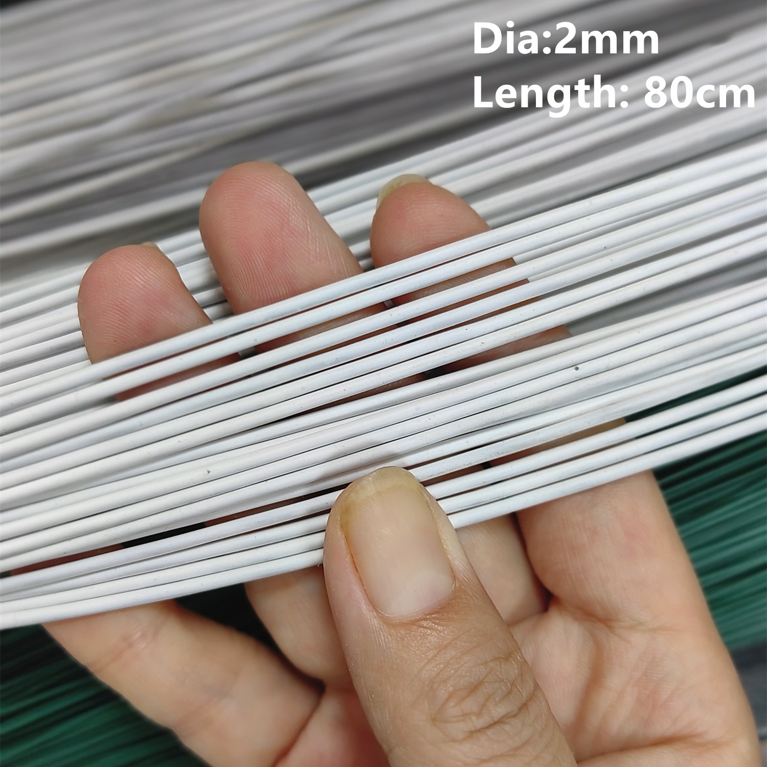 2# 2mm/1.2mm 30pcs 80cm Length - Wire Stem Florist 评论和价格