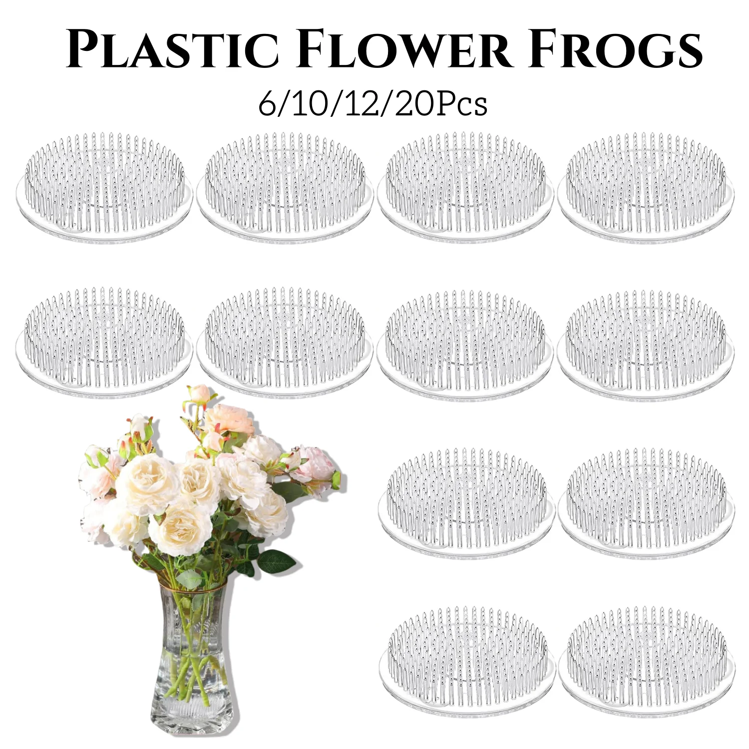 6/10/12/20Pcs Plastic Flower F - Flower Frog Pin 评论和价格