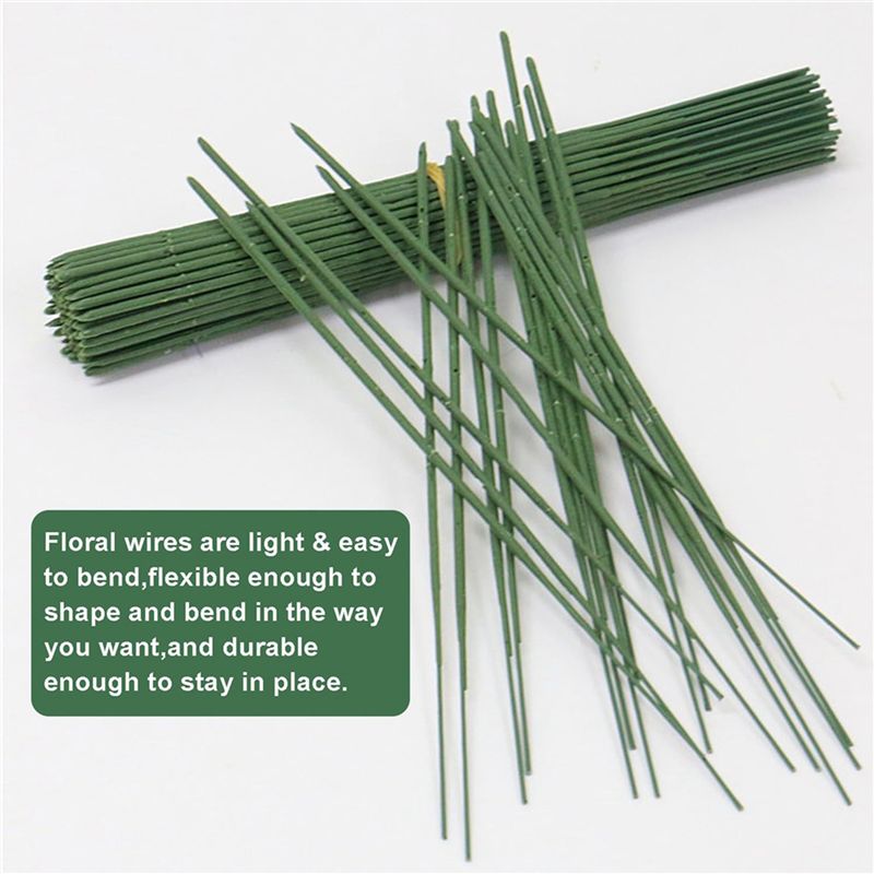 ABJN-Florist Wire, 400Pcs Plas - Wire Stem Florist 评论和价格