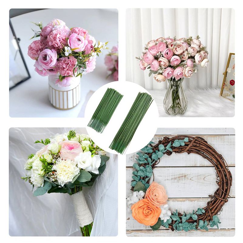ABJN-Florist Wire, 400Pcs Plas - Wire Stem Florist 评论和价格